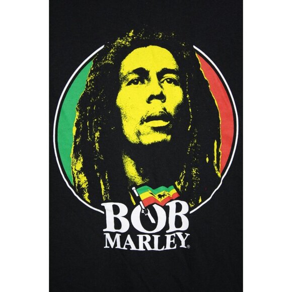 Bob Marley T Shirt Mens Size XL Black Zion Rootswear Graphic Tee - Picture 2 of 3